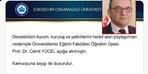 Profesör. Dr. Cemil Yücel tutuklandı! ESOGÜ: 'Askıya alındı'